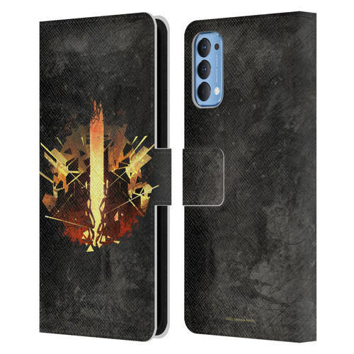 EA Bioware Dragon Age Heraldry Chantry Leather Book Wallet Case Cover For OPPO Reno 4 5G