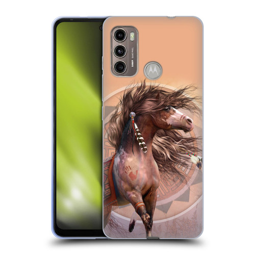 Laurie Prindle Fantasy Horse Spirit Warrior Soft Gel Case for Motorola Moto G60 / Moto G40 Fusion