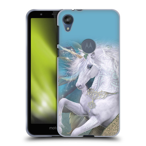 Laurie Prindle Fantasy Horse Kieran Unicorn Soft Gel Case for Motorola Moto E6