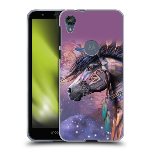 Laurie Prindle Fantasy Horse Native American Shaman Soft Gel Case for Motorola Moto E6