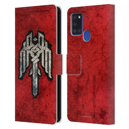EA Bioware Dragon Age Heraldry Kirkwall Symbol Leather Book Wallet Case Cover For Samsung Galaxy A21s (2020)