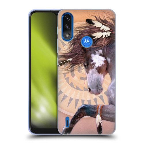 Laurie Prindle Fantasy Horse Native Spirit Soft Gel Case for Motorola Moto E7 Power / Moto E7i Power