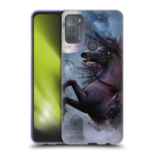 Laurie Prindle Fantasy Horse Sleepy Hollow Warrior Soft Gel Case for Motorola Moto G50