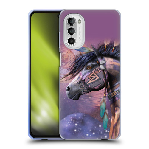 Laurie Prindle Fantasy Horse Native American Shaman Soft Gel Case for Motorola Moto G52