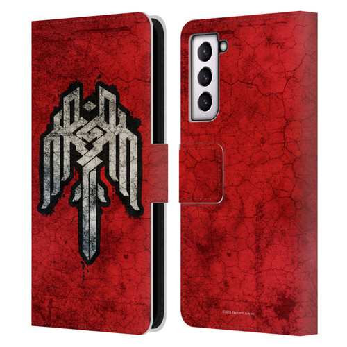 EA Bioware Dragon Age Heraldry Kirkwall Symbol Leather Book Wallet Case Cover For Samsung Galaxy S21 5G