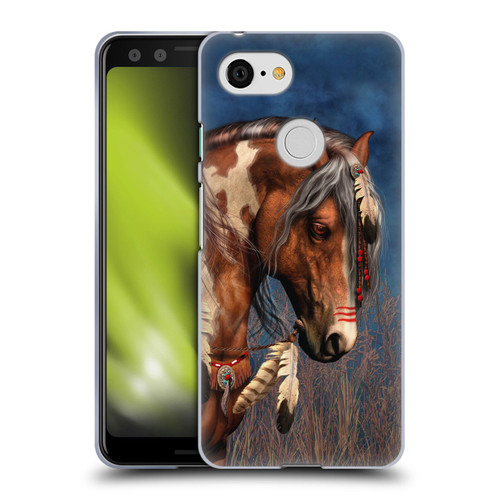 Laurie Prindle Fantasy Horse Native American War Pony Soft Gel Case for Google Pixel 3