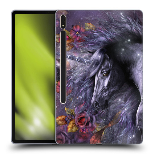 Laurie Prindle Fantasy Horse Blue Rose Unicorn Soft Gel Case for Samsung Galaxy Tab S8 Plus