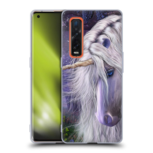 Laurie Prindle Fantasy Horse Moonlight Serenade Unicorn Soft Gel Case for OPPO Find X2 Pro 5G