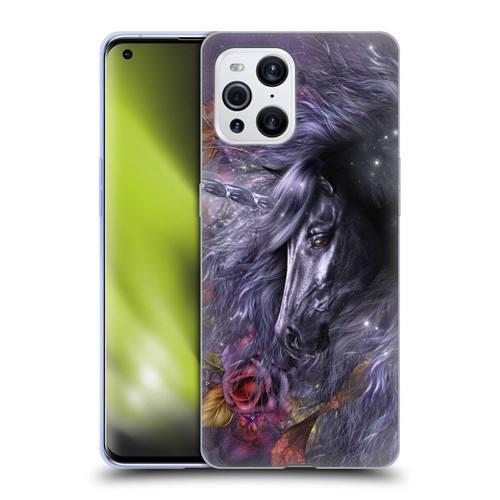 Laurie Prindle Fantasy Horse Blue Rose Unicorn Soft Gel Case for OPPO Find X3 / Pro
