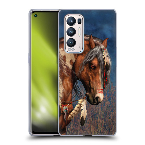 Laurie Prindle Fantasy Horse Native American War Pony Soft Gel Case for OPPO Find X3 Neo / Reno5 Pro+ 5G
