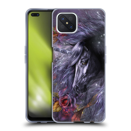 Laurie Prindle Fantasy Horse Blue Rose Unicorn Soft Gel Case for OPPO Reno4 Z 5G