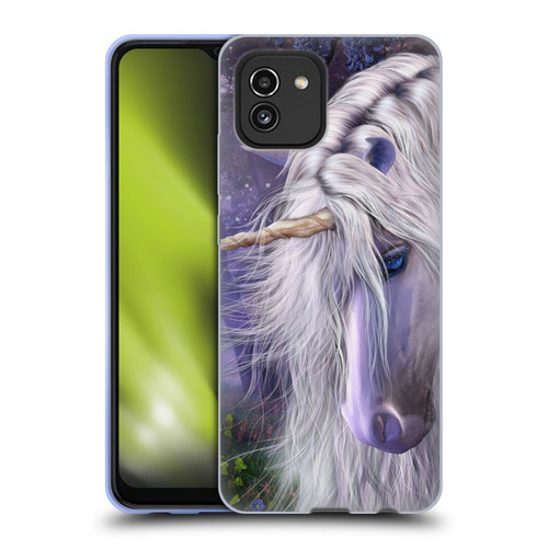 Laurie Prindle Fantasy Horse Moonlight Serenade Unicorn Soft Gel Case for Samsung Galaxy A03 (2021)