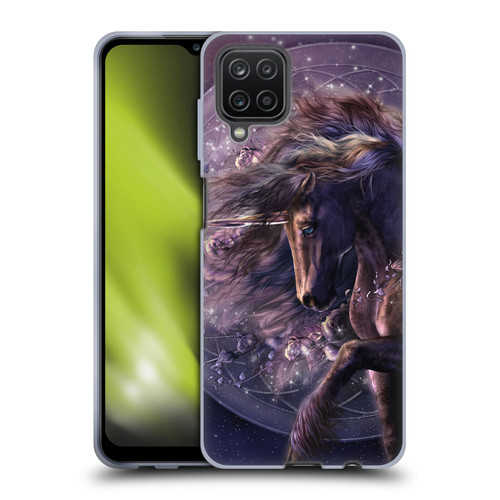Laurie Prindle Fantasy Horse Chimera Black Rose Unicorn Soft Gel Case for Samsung Galaxy A12 (2020)