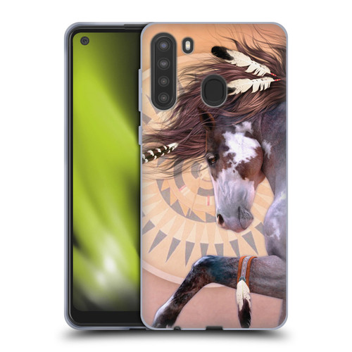Laurie Prindle Fantasy Horse Native Spirit Soft Gel Case for Samsung Galaxy A21 (2020)