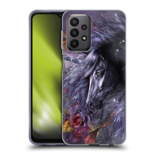Laurie Prindle Fantasy Horse Blue Rose Unicorn Soft Gel Case for Samsung Galaxy A23 / 5G (2022)