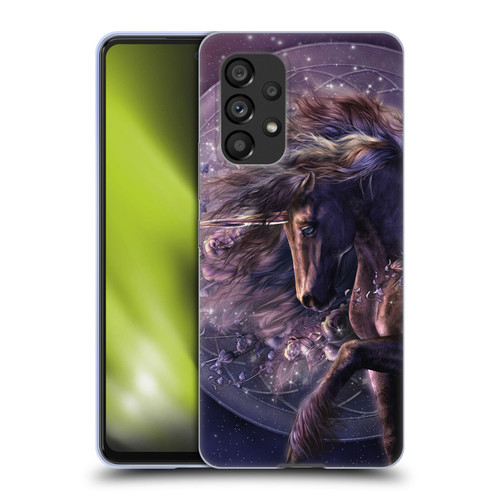 Laurie Prindle Fantasy Horse Chimera Black Rose Unicorn Soft Gel Case for Samsung Galaxy A53 5G (2022)