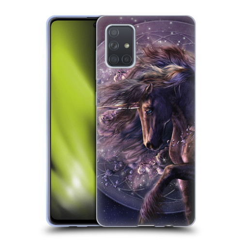 Laurie Prindle Fantasy Horse Chimera Black Rose Unicorn Soft Gel Case for Samsung Galaxy A71 (2019)