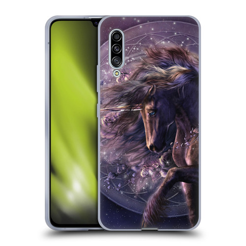 Laurie Prindle Fantasy Horse Chimera Black Rose Unicorn Soft Gel Case for Samsung Galaxy A90 5G (2019)