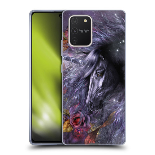 Laurie Prindle Fantasy Horse Blue Rose Unicorn Soft Gel Case for Samsung Galaxy S10 Lite