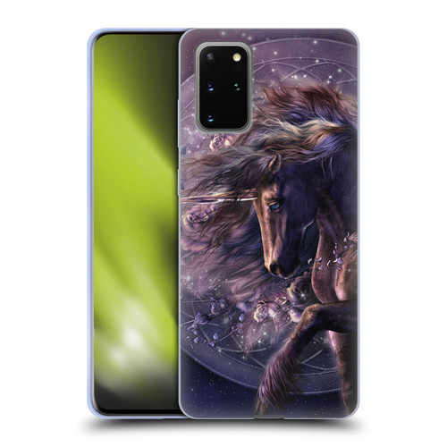 Laurie Prindle Fantasy Horse Chimera Black Rose Unicorn Soft Gel Case for Samsung Galaxy S20+ / S20+ 5G