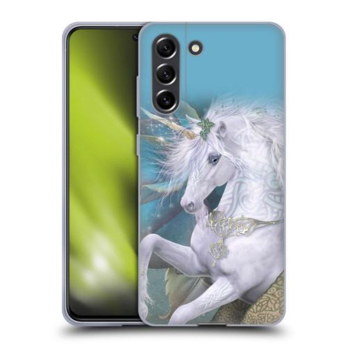 Laurie Prindle Fantasy Horse Kieran Unicorn Soft Gel Case for Samsung Galaxy S21 FE 5G