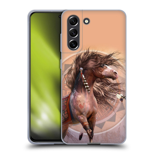 Laurie Prindle Fantasy Horse Spirit Warrior Soft Gel Case for Samsung Galaxy S21 FE 5G
