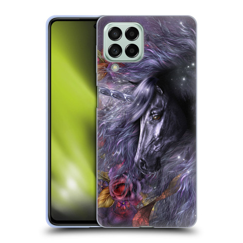 Laurie Prindle Fantasy Horse Blue Rose Unicorn Soft Gel Case for Samsung Galaxy M53 (2022)