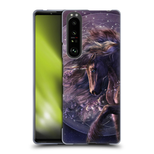 Laurie Prindle Fantasy Horse Chimera Black Rose Unicorn Soft Gel Case for Sony Xperia 1 III