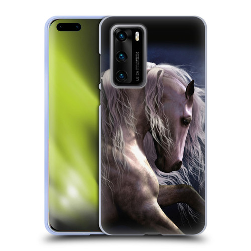 Laurie Prindle Western Stallion Night Silver Ghost II Soft Gel Case for Huawei P40 5G