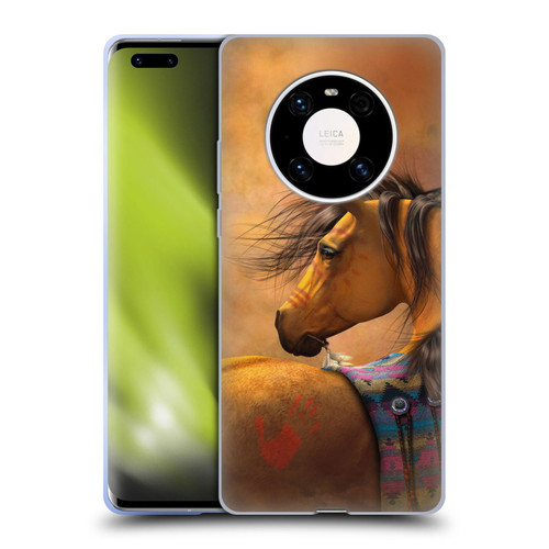 Laurie Prindle Western Stallion Kiowa Gold Soft Gel Case for Huawei Mate 40 Pro 5G