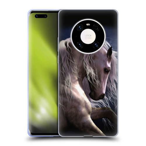 Laurie Prindle Western Stallion Night Silver Ghost II Soft Gel Case for Huawei Mate 40 Pro 5G