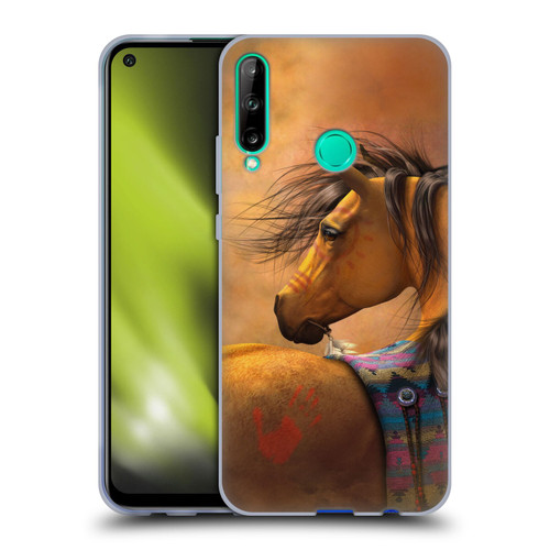Laurie Prindle Western Stallion Kiowa Gold Soft Gel Case for Huawei P40 lite E