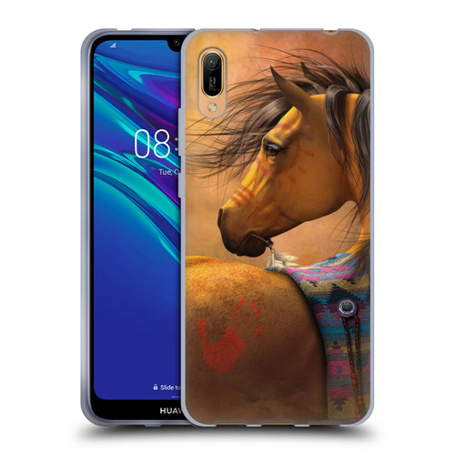 Laurie Prindle Western Stallion Kiowa Gold Soft Gel Case for Huawei Y6 Pro (2019)