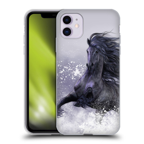 Laurie Prindle Western Stallion Winter Thunder Soft Gel Case for Apple iPhone 11