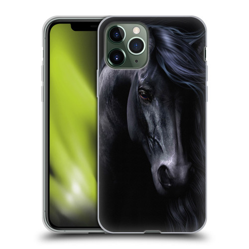 Laurie Prindle Western Stallion The Black Soft Gel Case for Apple iPhone 11 Pro