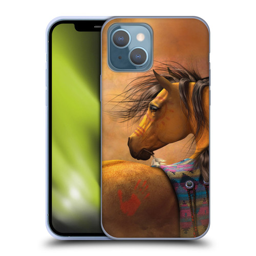 Laurie Prindle Western Stallion Kiowa Gold Soft Gel Case for Apple iPhone 13