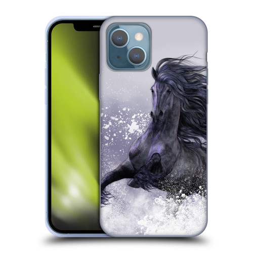 Laurie Prindle Western Stallion Winter Thunder Soft Gel Case for Apple iPhone 13