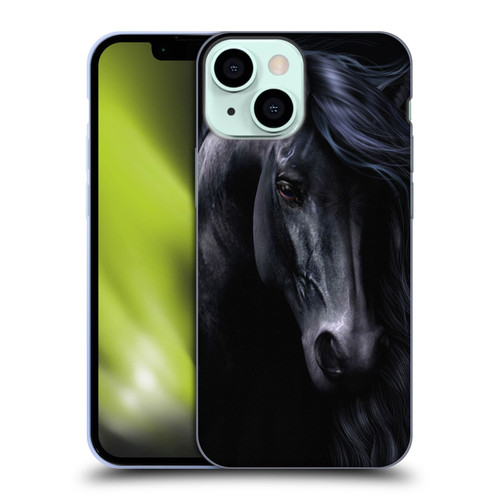 Laurie Prindle Western Stallion The Black Soft Gel Case for Apple iPhone 13 Mini