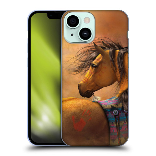 Laurie Prindle Western Stallion Kiowa Gold Soft Gel Case for Apple iPhone 13 Mini