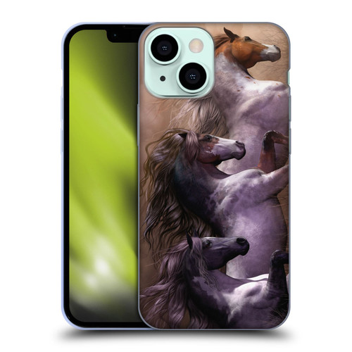 Laurie Prindle Western Stallion Run To Freedom Soft Gel Case for Apple iPhone 13 Mini