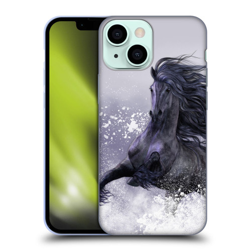 Laurie Prindle Western Stallion Winter Thunder Soft Gel Case for Apple iPhone 13 Mini
