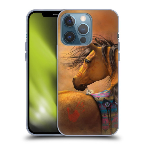 Laurie Prindle Western Stallion Kiowa Gold Soft Gel Case for Apple iPhone 13 Pro