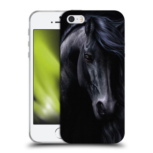 Laurie Prindle Western Stallion The Black Soft Gel Case for Apple iPhone 5 / 5s / iPhone SE 2016