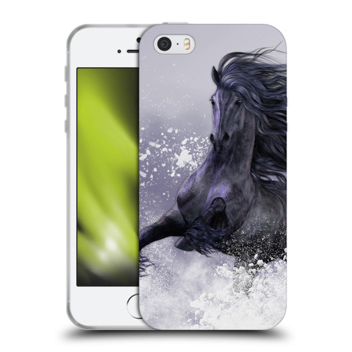 Laurie Prindle Western Stallion Winter Thunder Soft Gel Case for Apple iPhone 5 / 5s / iPhone SE 2016
