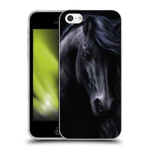 Laurie Prindle Western Stallion The Black Soft Gel Case for Apple iPhone 5c