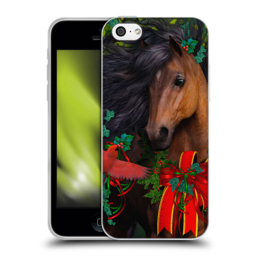 Laurie Prindle Western Stallion A Morgan Christmas Soft Gel Case for Apple iPhone 5c