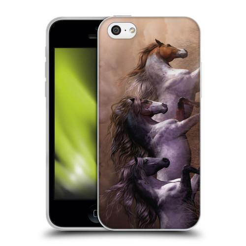 Laurie Prindle Western Stallion Run To Freedom Soft Gel Case for Apple iPhone 5c