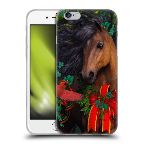 Laurie Prindle Western Stallion A Morgan Christmas Soft Gel Case for Apple iPhone 6 / iPhone 6s