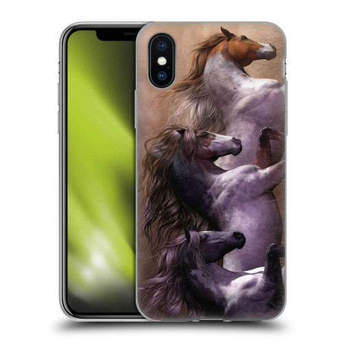 Laurie Prindle Western Stallion Run To Freedom Soft Gel Case for Apple iPhone X / iPhone XS