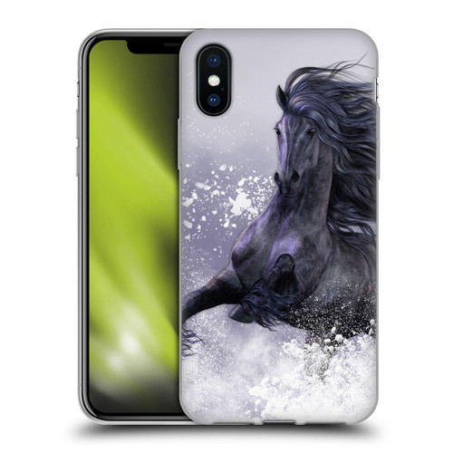 Laurie Prindle Western Stallion Winter Thunder Soft Gel Case for Apple iPhone X / iPhone XS